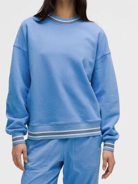 lululemon athletica Blue Perfectly Oversized Ringer Crewneck Sweatshirt